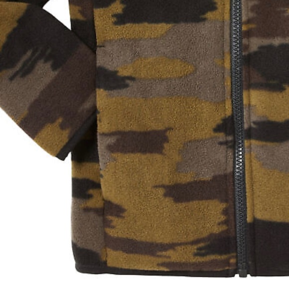 Boys Pacific Trail Youth Fleece Zip Jacket Size 5/6 7/8 10/12 14/16 Green Camo - Picture 4 of 6